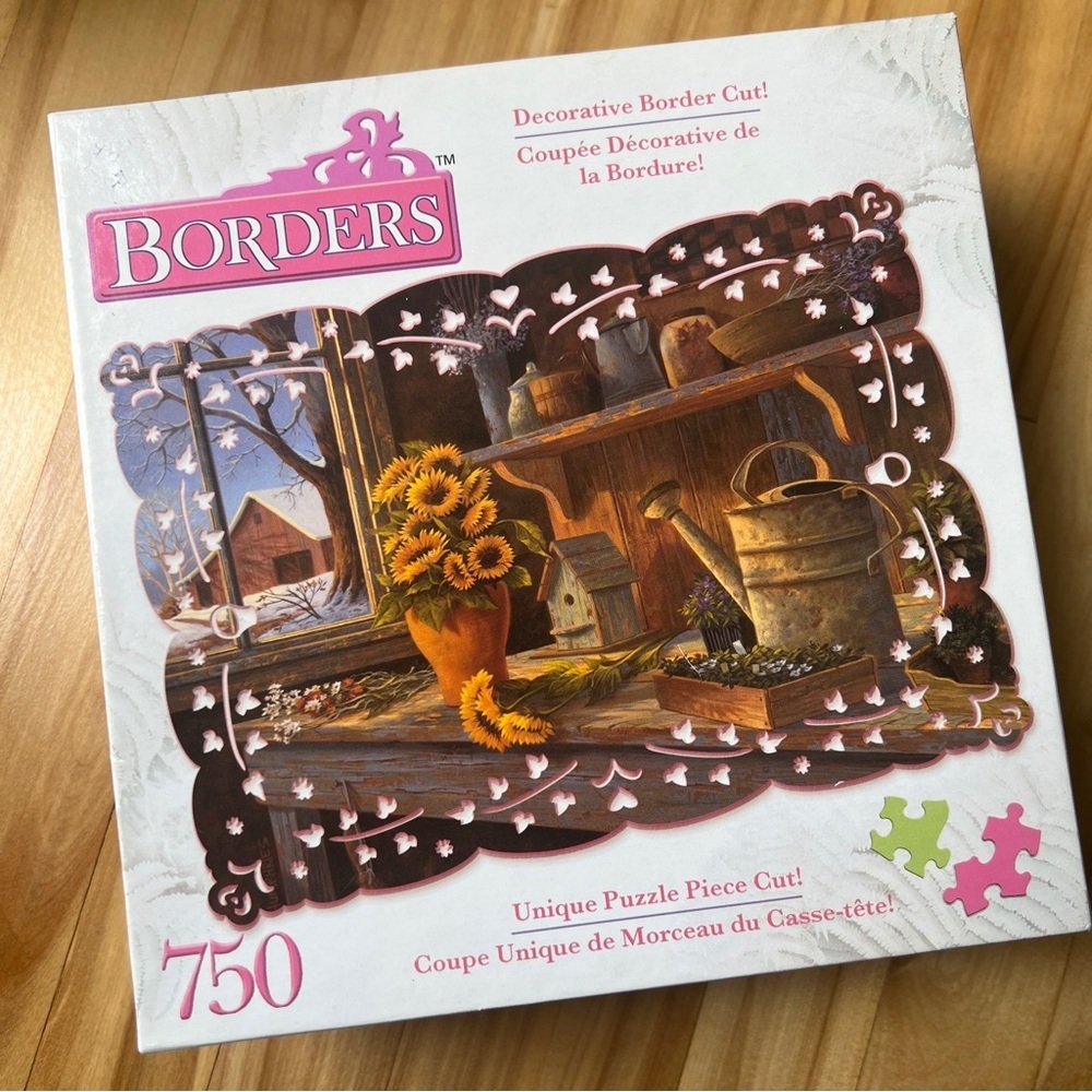 “Winter’s Sun” Borders Decorative Border Cut RoseArt 750 Piece Puzzle 2005 NEW